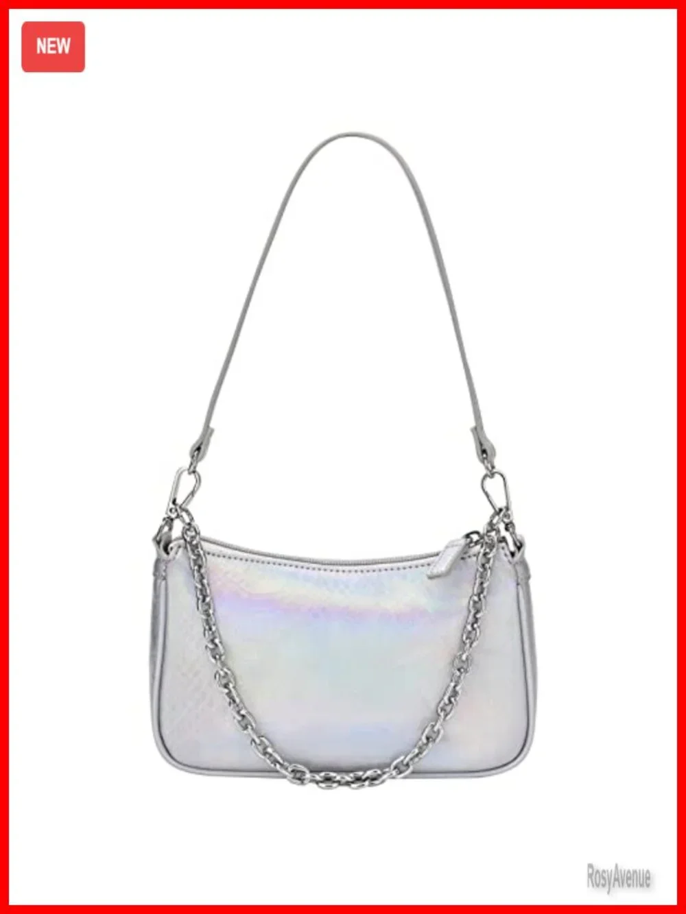 Snakeskin Vegan Leather Shoulder Bag Mini Y2K Retro Clutch Purse